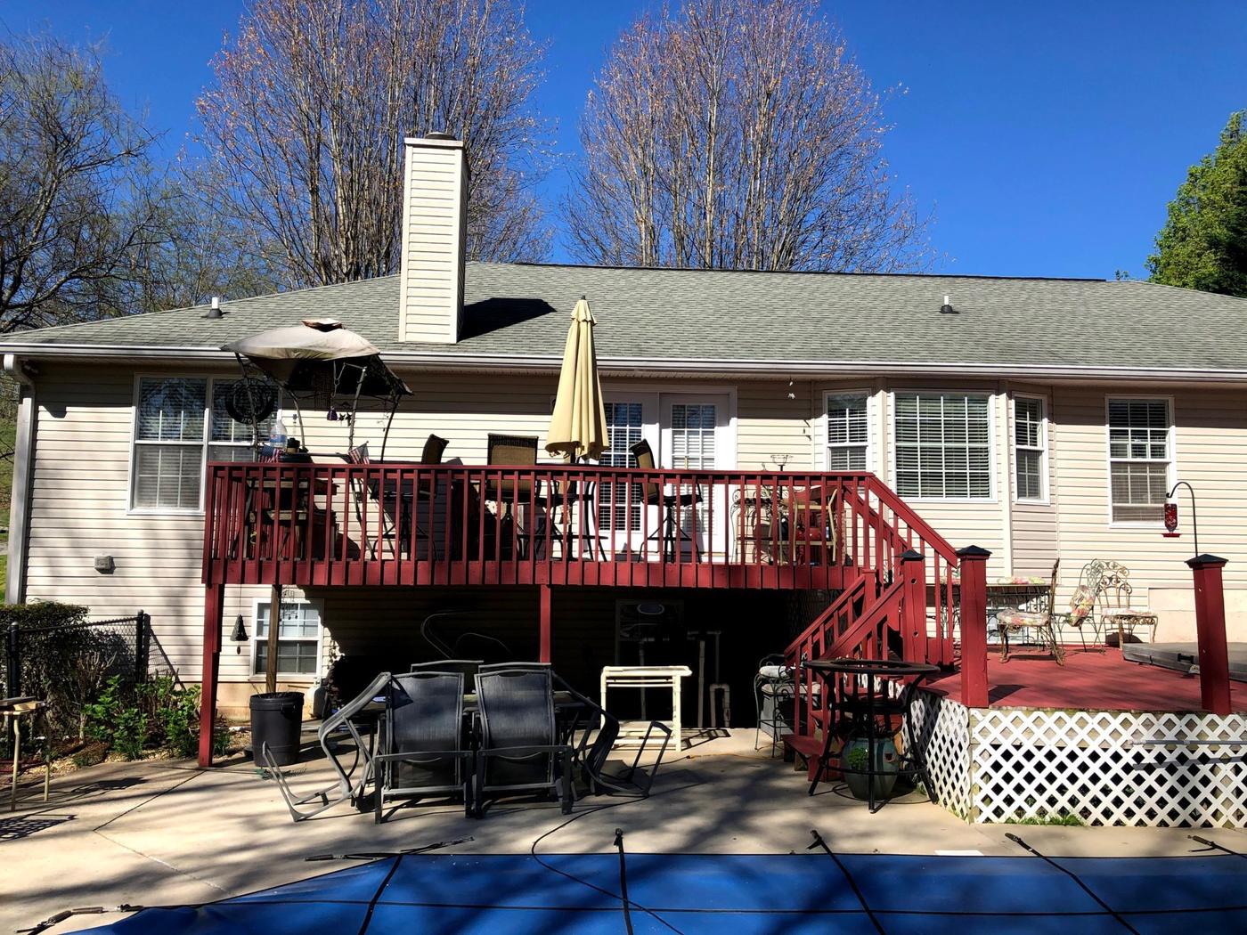 Before: Poolside porch