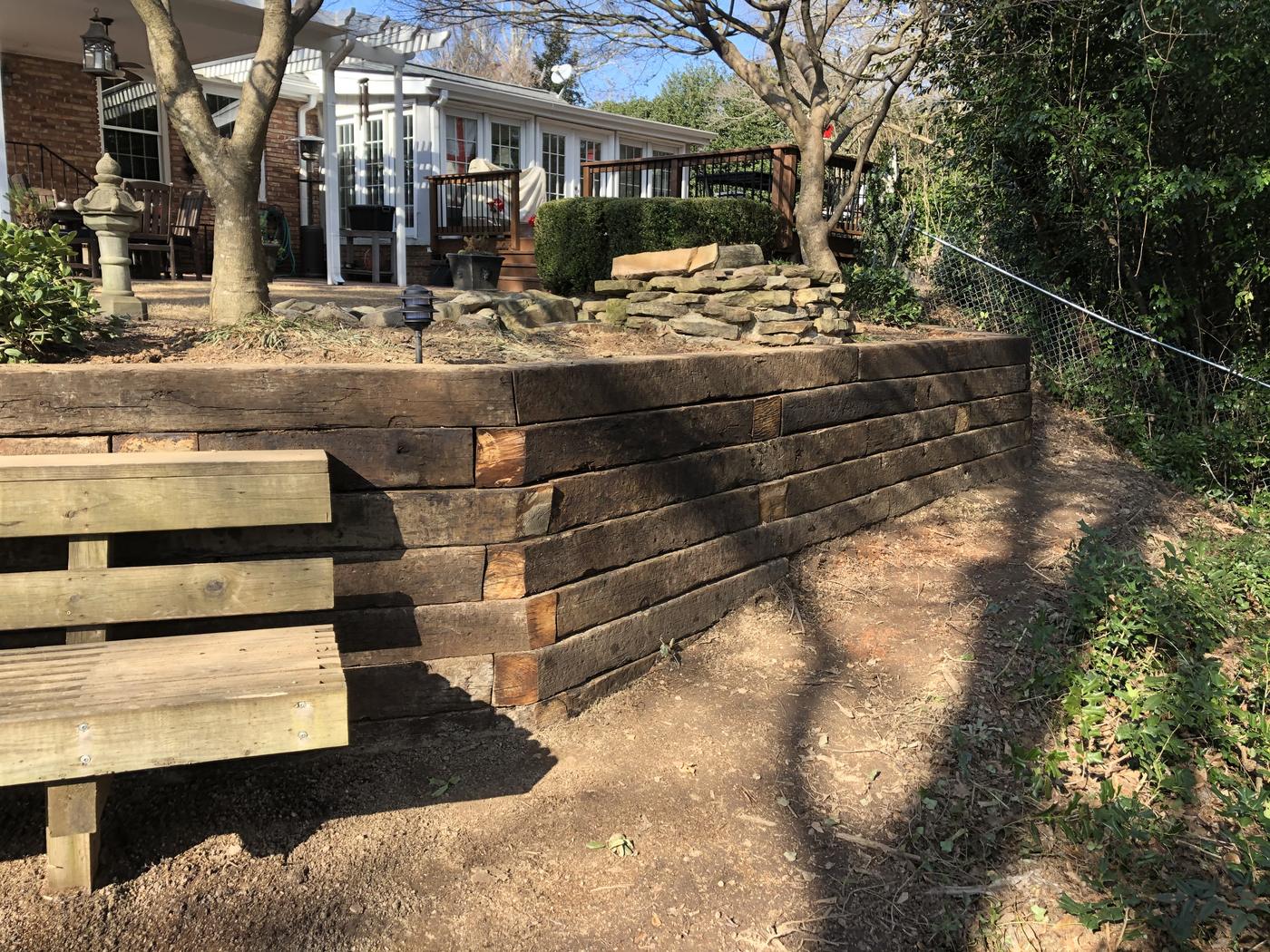 After: Retaining wall