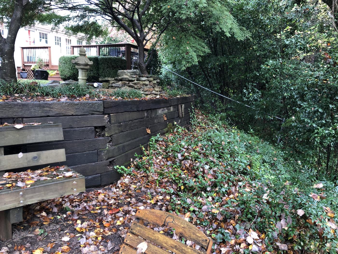 Before: Retaining wall
